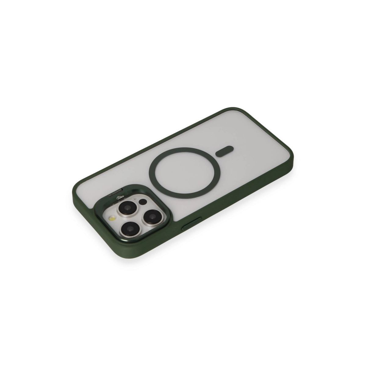 Joko Apple İphone 15 Pro Kılıf Roblox Lens Magsafe Standlı Kapak - Koyu Yeşil