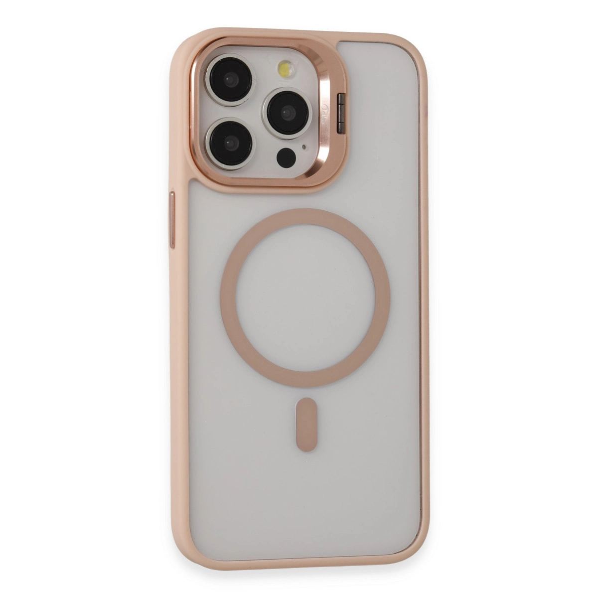 Joko Apple İphone 15 Pro Max Kılıf Roblox Lens Magsafe Standlı Kapak - Pudra