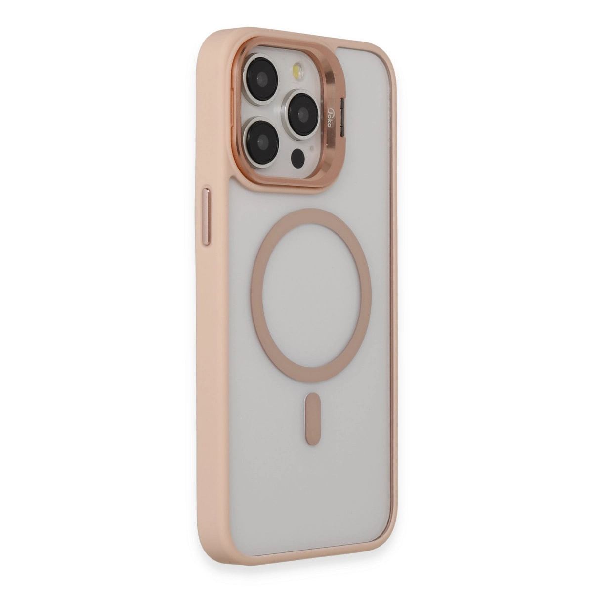 Joko Apple İphone 15 Pro Max Kılıf Roblox Lens Magsafe Standlı Kapak - Pudra