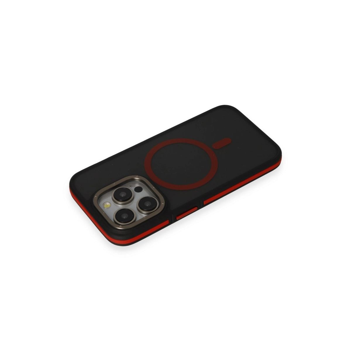 Joko Apple İphone 15 Pro Max Rocky Magsafe Kapak - Siyah-kırmızı