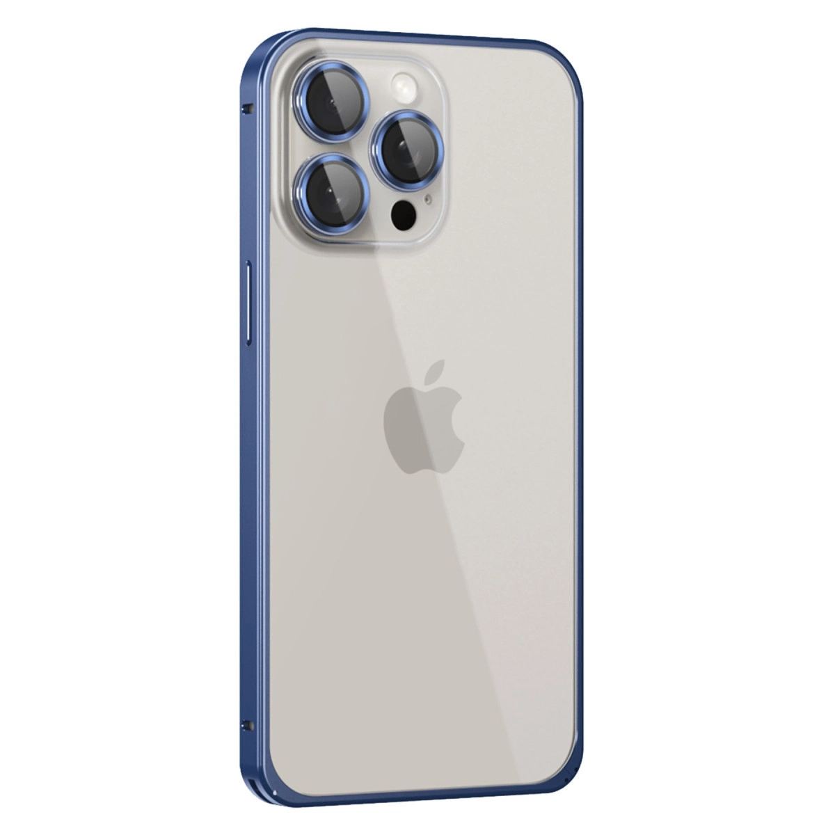 Joko Apple İphone 15 Pro Metal Bumper Mat Kapak - Lacivert