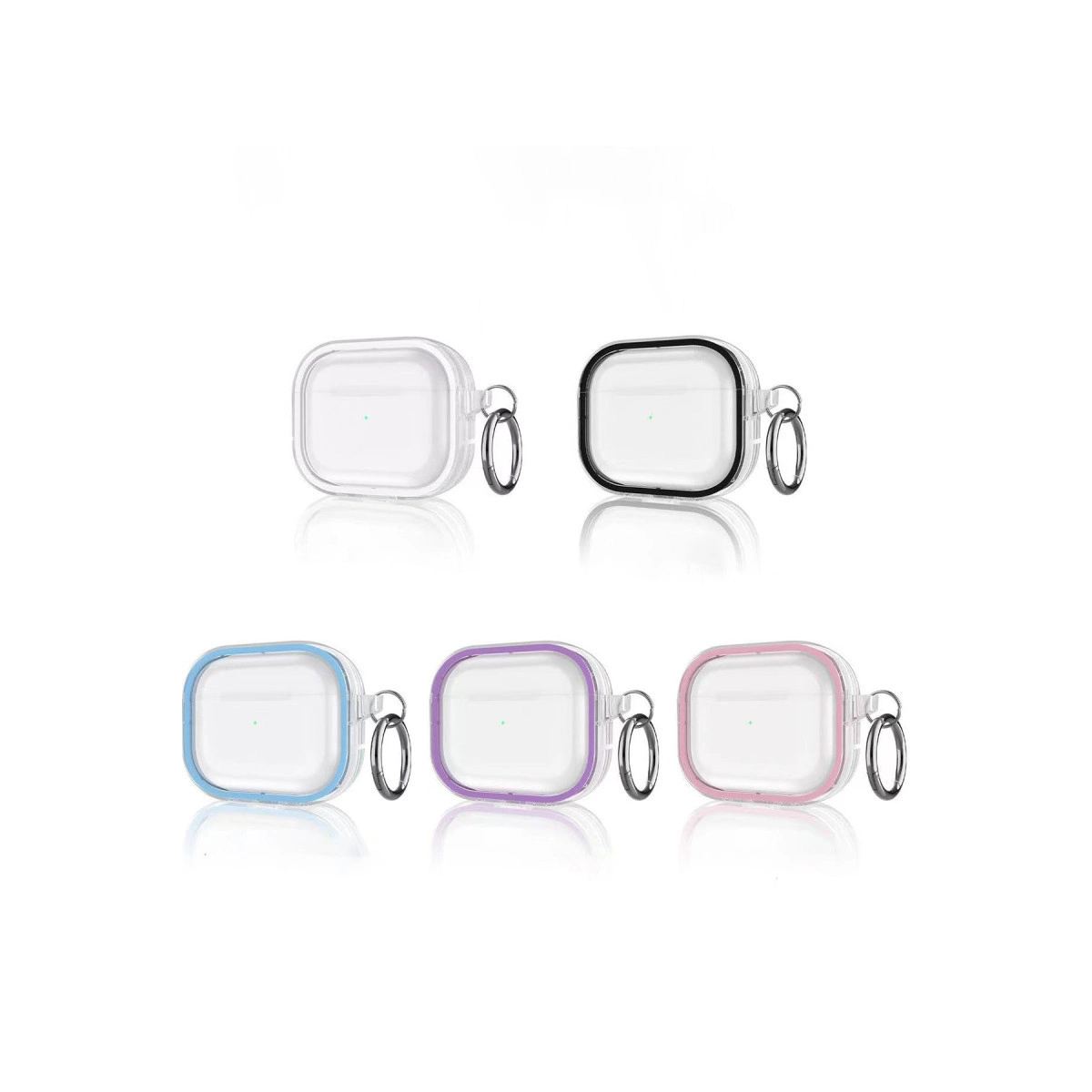 Apple Airpods Pro 2 (2.nesil) Shiny Şeffaf Kılıf - Mor