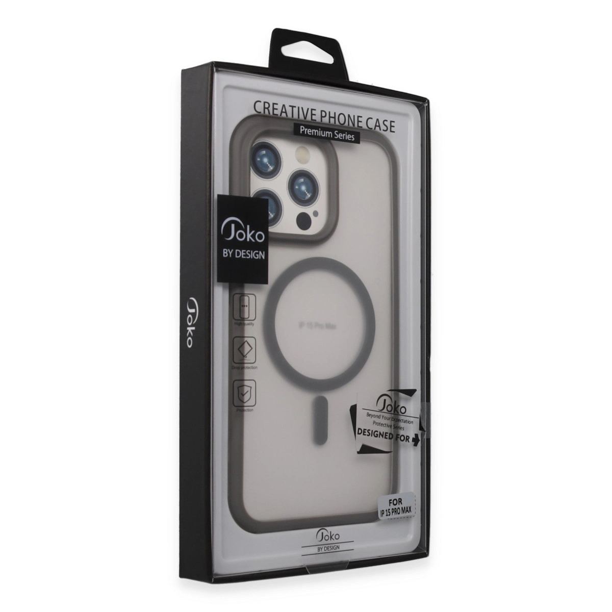Joko Apple İphone 15 Pro Max Toras Airbag Magsafe Kapak - Titan Gri