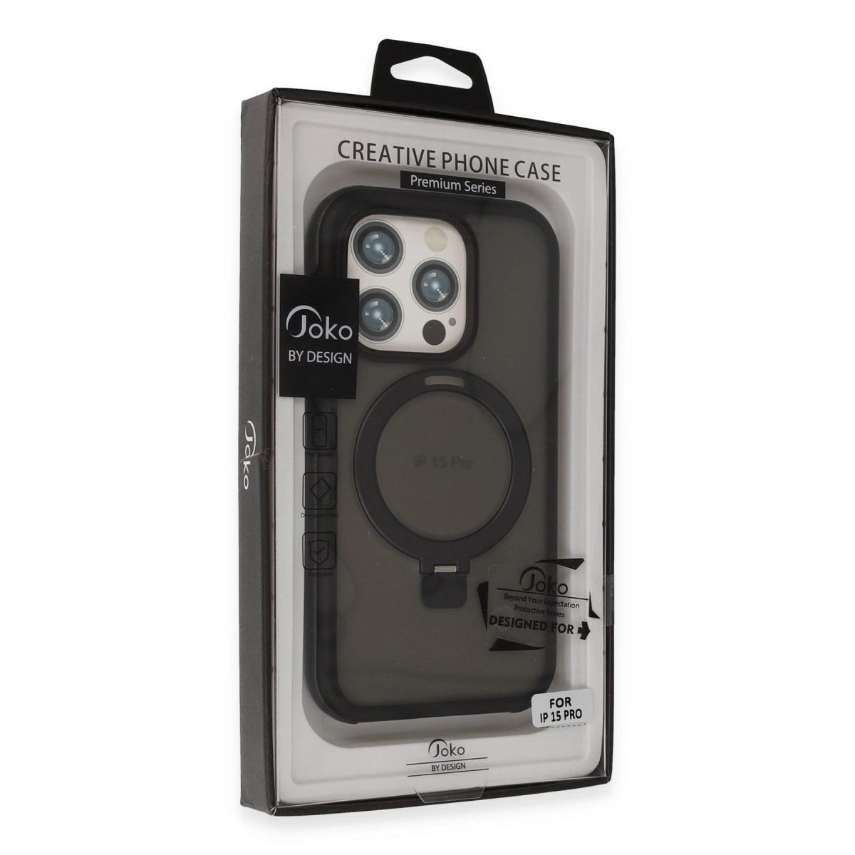 Joko Apple İphone 15 Pro Max Zorda Airbag Magsafe Standlı Kapak - Lacivert