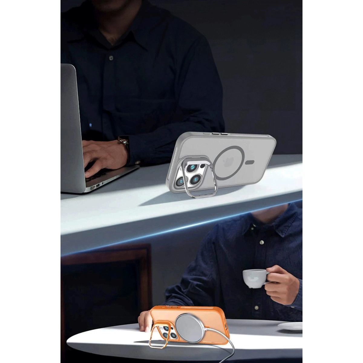 Joko Apple İphone 16 Flet Lens Magsafe Kapak - Siyah