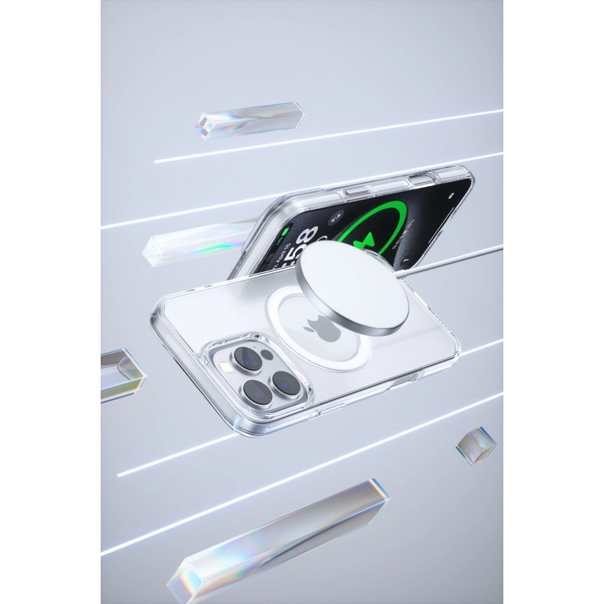 Joko Apple İphone 16 Pro Max Gleam Pc Sert Magsafe Kılıf - Şeffaf