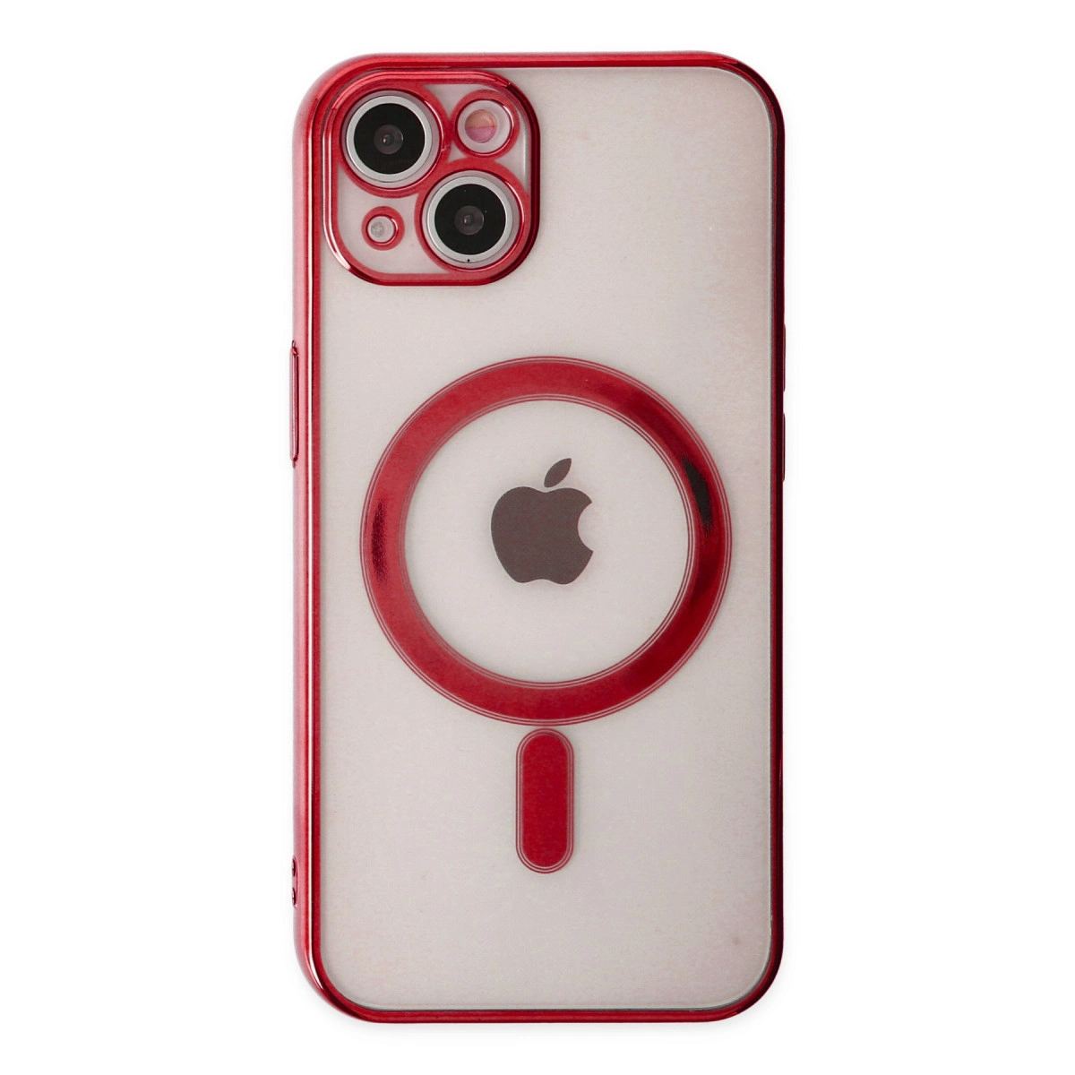 Apple İphone 14 Plus Kılıf Magneticsafe Lazer Silikon - Kırmızı