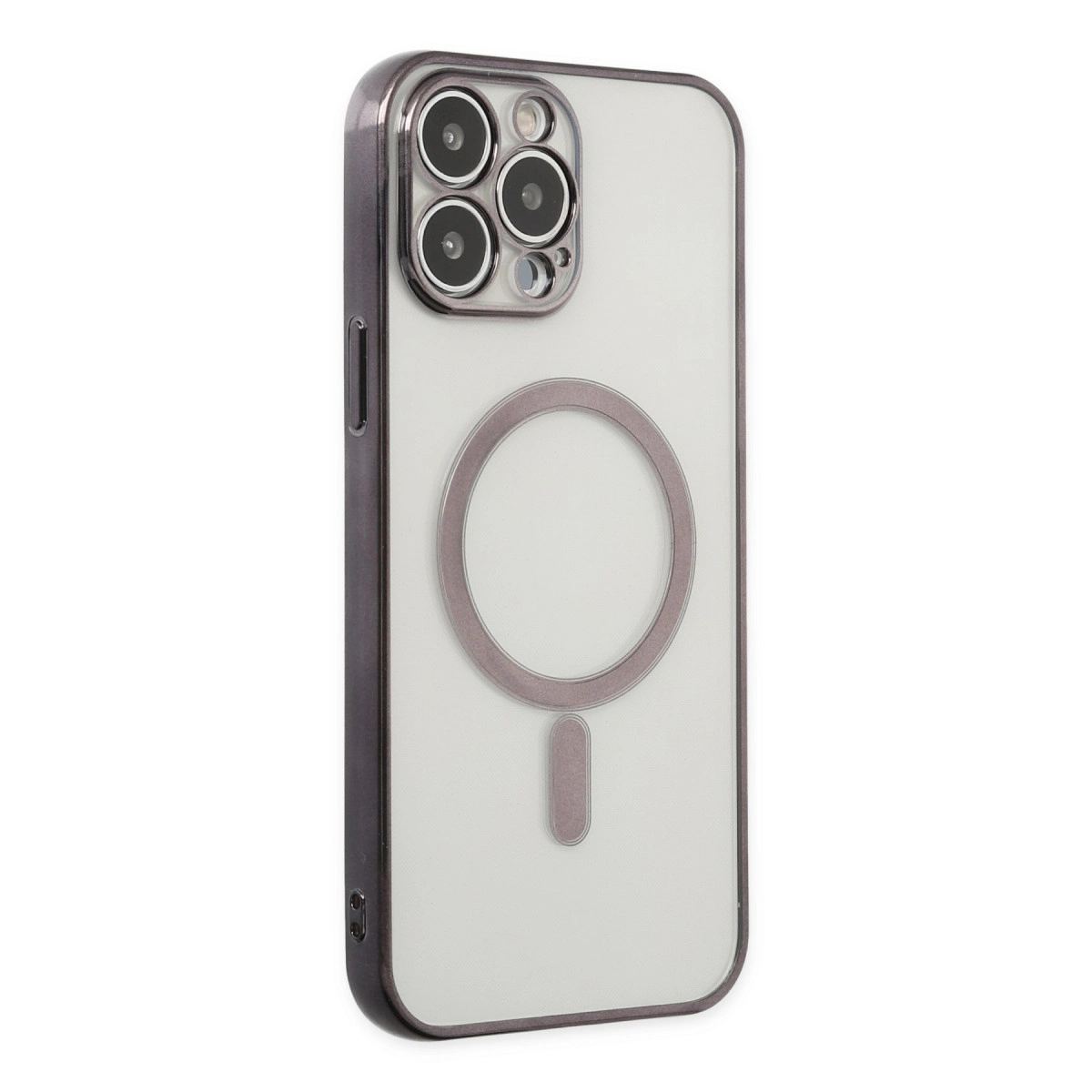 Apple İphone 14 Pro Kılıf Magneticsafe Lazer Silikon - Siyah