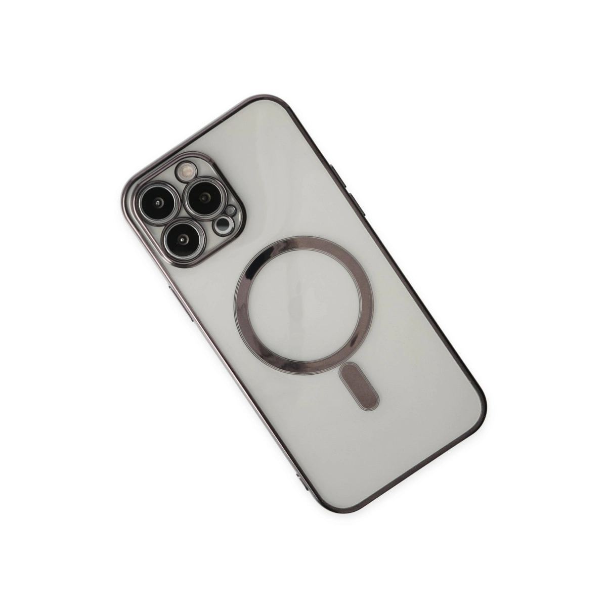 Apple İphone 14 Pro Kılıf Magneticsafe Lazer Silikon - Siyah