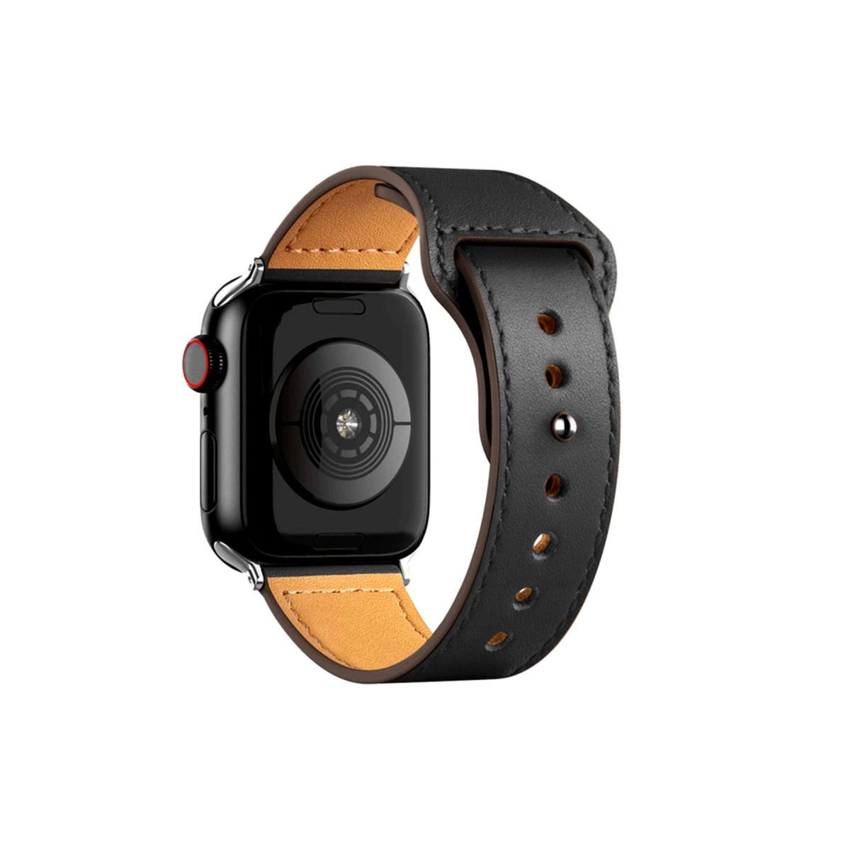 Apple Watch 38mm Kr415 Luaz Deri Kordon (saat Değildir) - Siyah