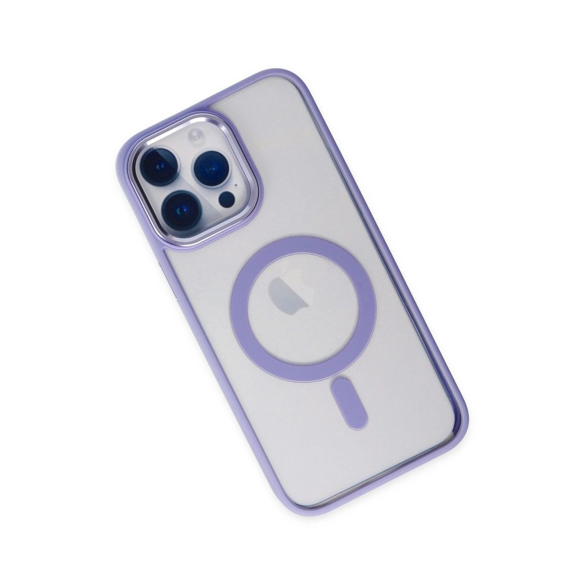 Apple İphone 14 Pro Max Kılıf Room Magneticsafe Silikon - Lila