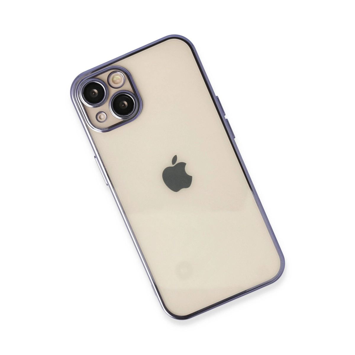 Apple İphone 14 Kılıf Razer Lensli Silikon - Mor