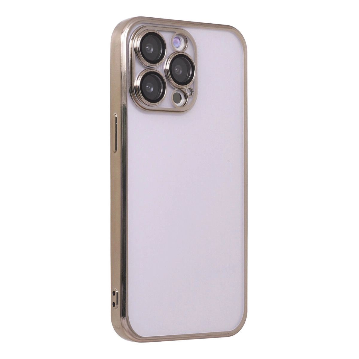 Apple İphone 14 Pro Max Kılıf Razer Lensli Silikon - Gold