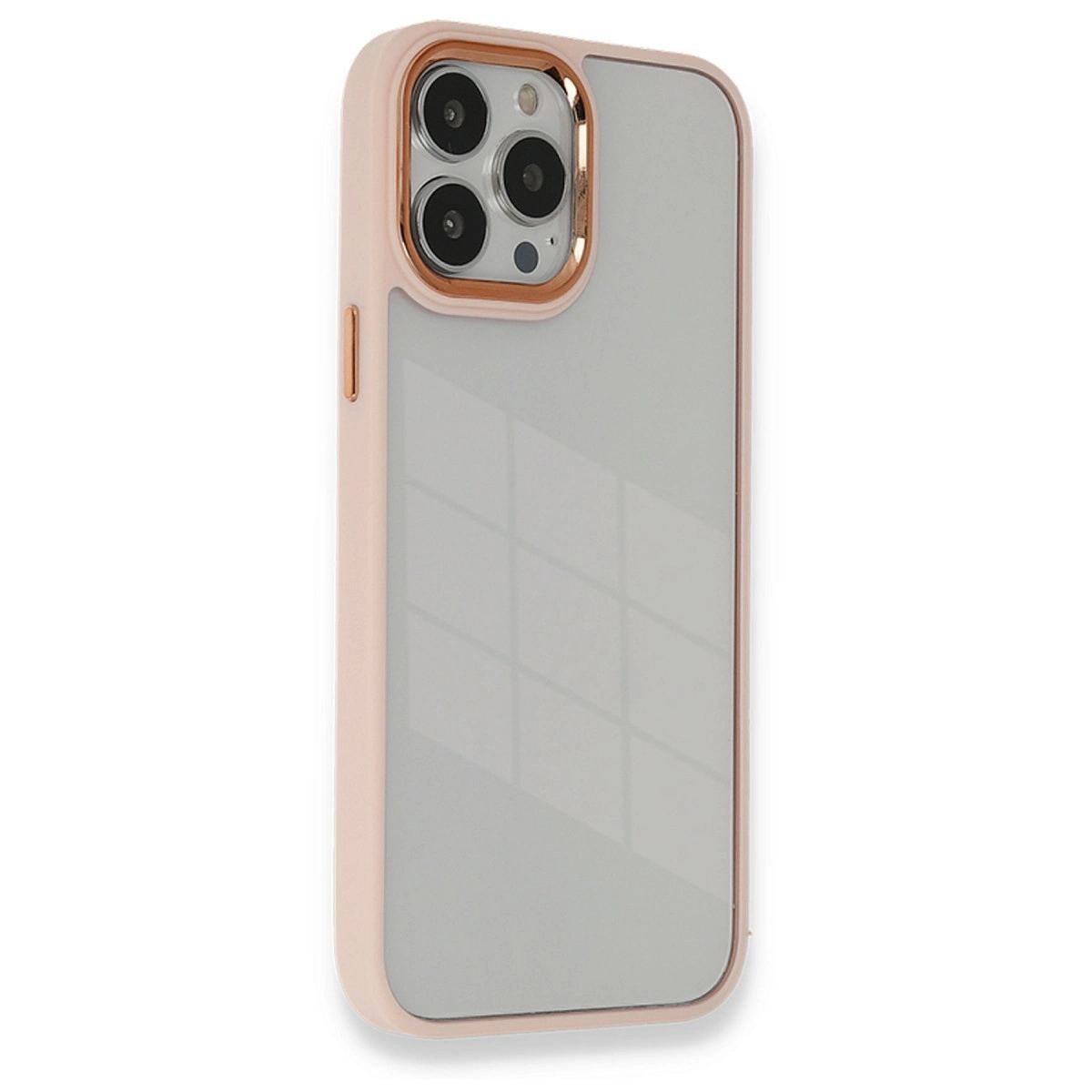 Apple İphone 14 Pro Kılıf Dora Kapak - Pudra
