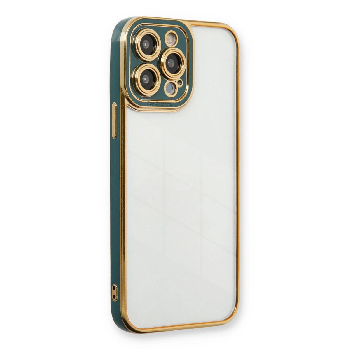 Apple İphone 14 Pro Kılıf Liva Lens Silikon - Yeşil