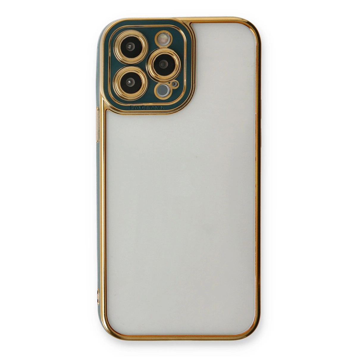 Apple İphone 14 Pro Kılıf Liva Lens Silikon - Yeşil