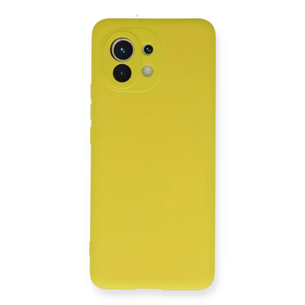 Xiaomi Mi 11 Kılıf Nano İçi Kadife Silikon - Sarı