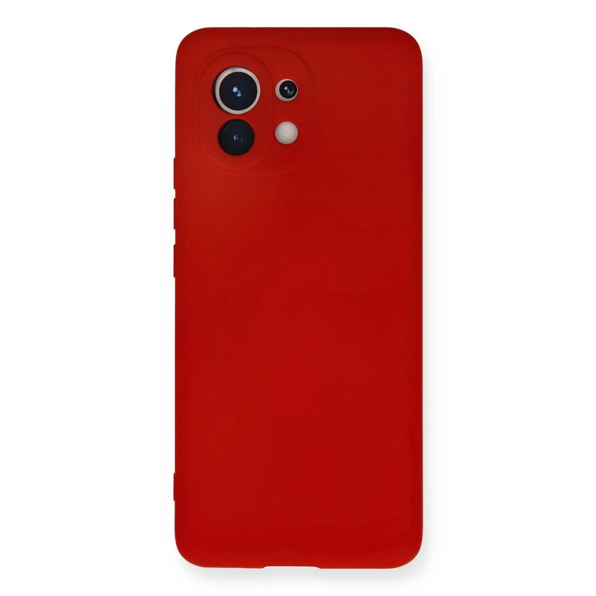 Xiaomi Mi 11 Kılıf Nano İçi Kadife Silikon - Kırmızı