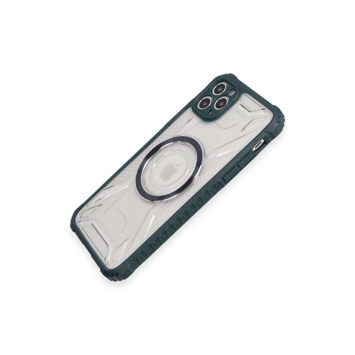 Apple İphone 11 Pro Max Kılıf Prag Magneticsafe Kapak - Koyu Yeşil