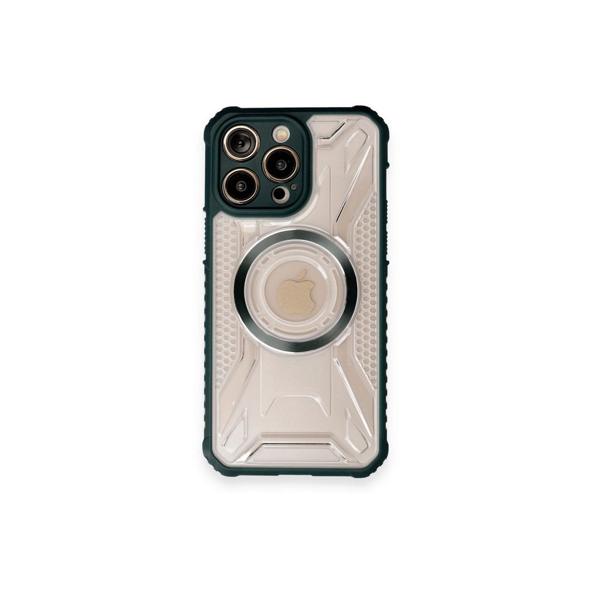Apple İphone 12 Pro Kılıf Prag Magneticsafe Kapak - Koyu Yeşil