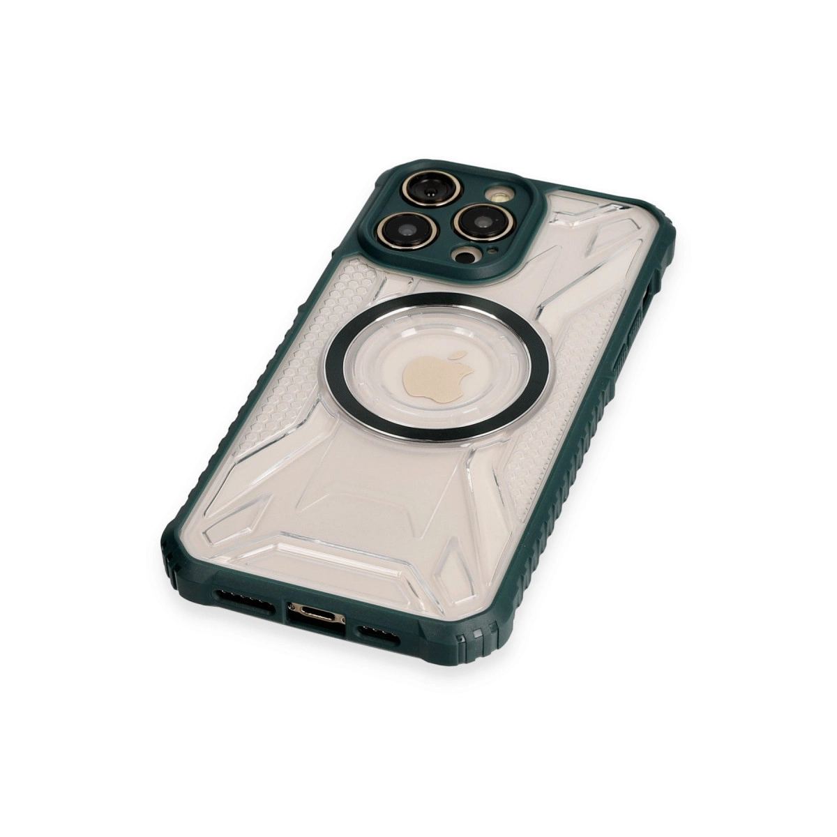 Apple İphone 12 Pro Kılıf Prag Magneticsafe Kapak - Koyu Yeşil