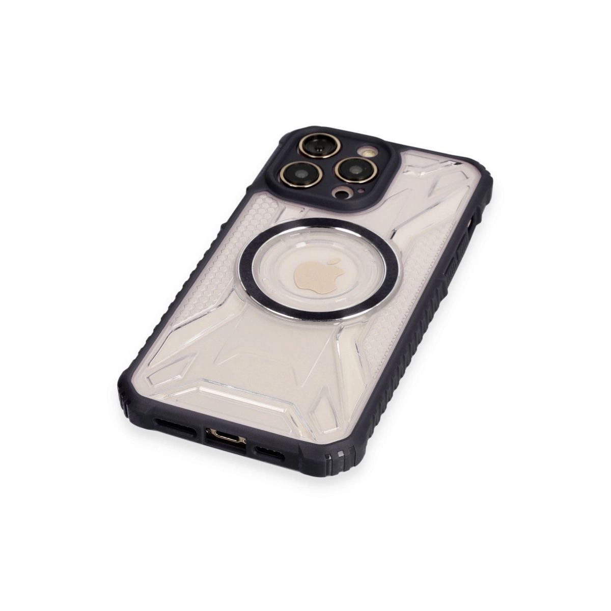 Apple İphone 12 Pro Max Kılıf Prag Magneticsafe Kapak - Siyah