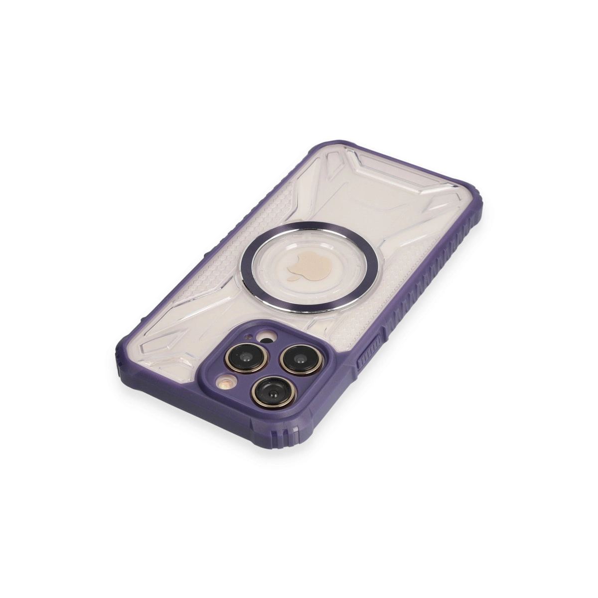 Apple İphone 12 Pro Max Kılıf Prag Magneticsafe Kapak - Derin Mor
