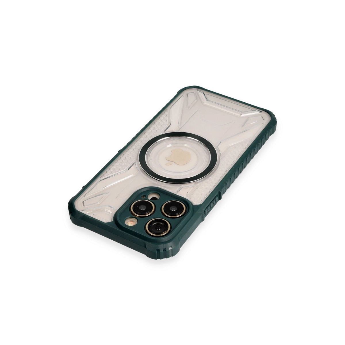 Apple İphone 13 Pro Max Kılıf Prag Magneticsafe Kapak - Koyu Yeşil