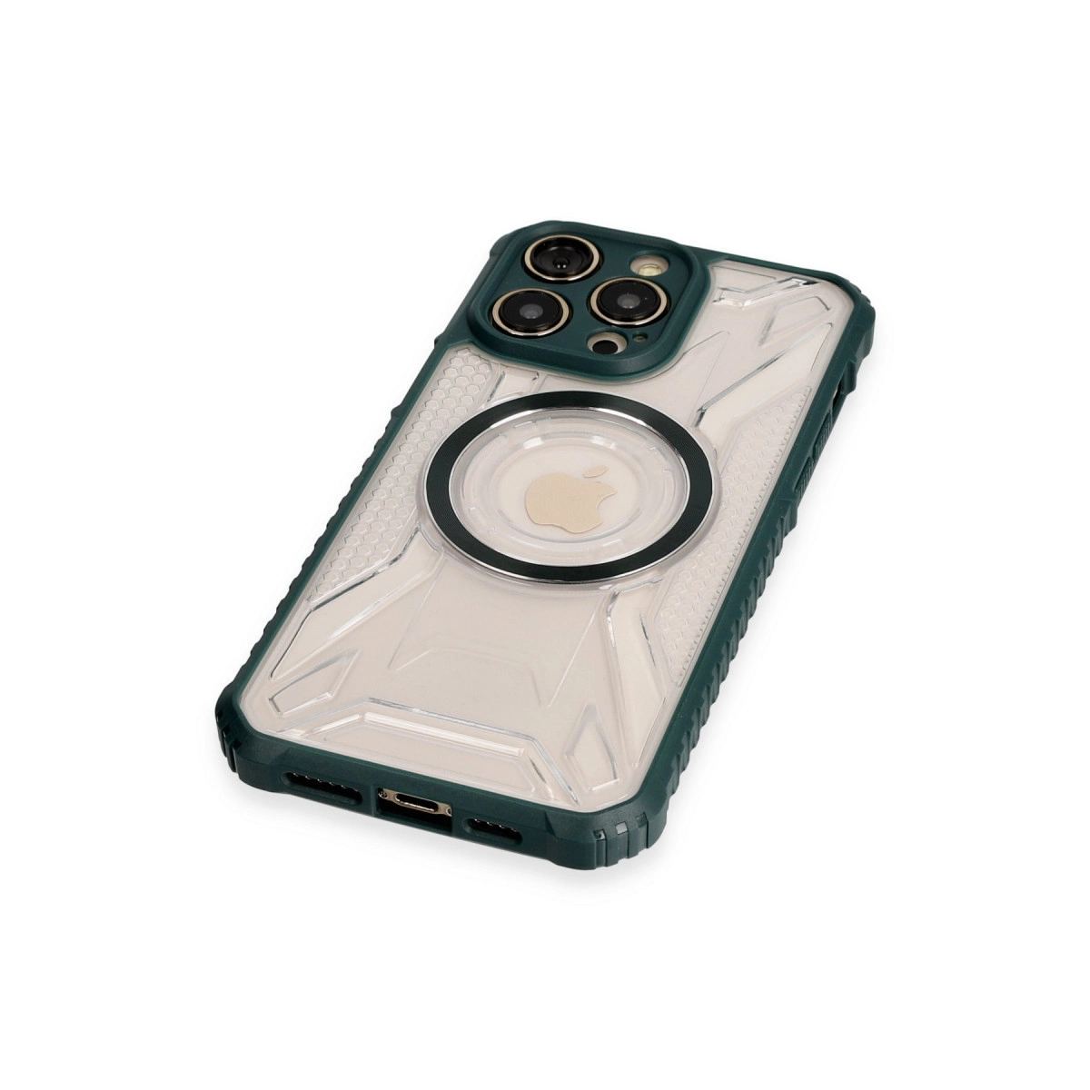 Apple İphone 13 Pro Max Kılıf Prag Magneticsafe Kapak - Koyu Yeşil