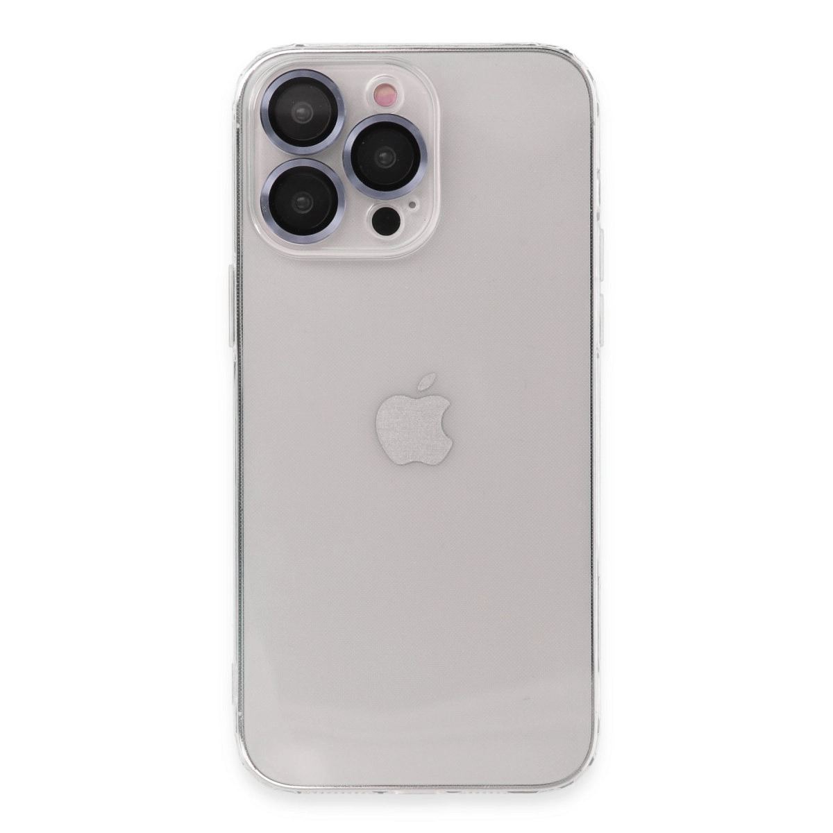 Apple İphone 13 Pro Max Kılıf Luko Lens Silikon - Sierra Blue