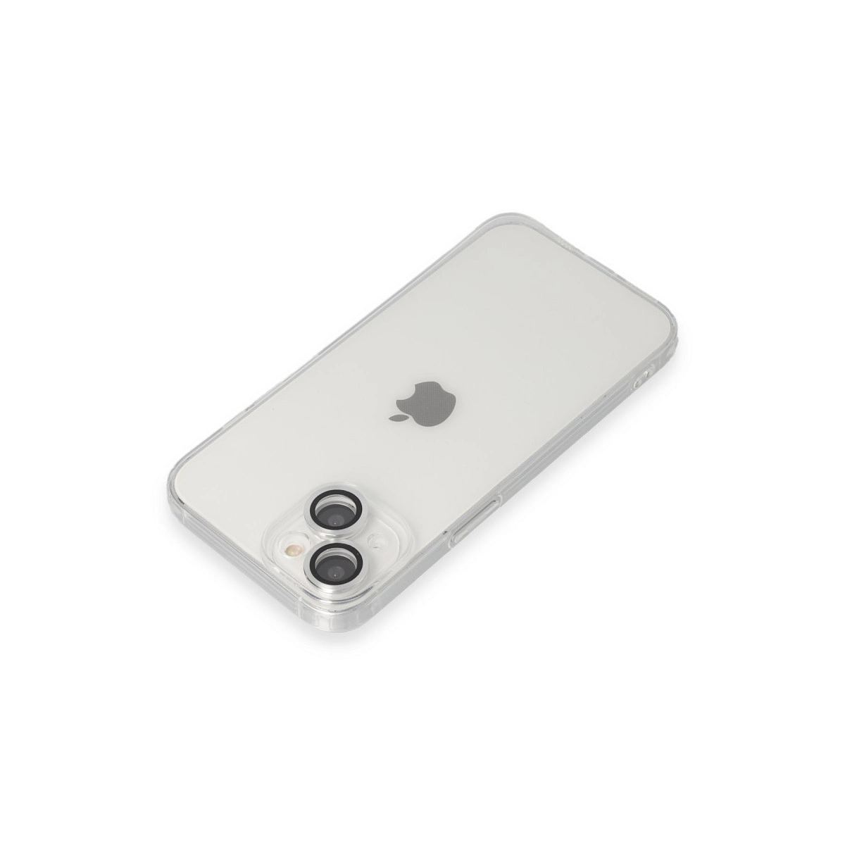 Apple İphone 14 Kılıf Luko Lens Silikon - Gümüş