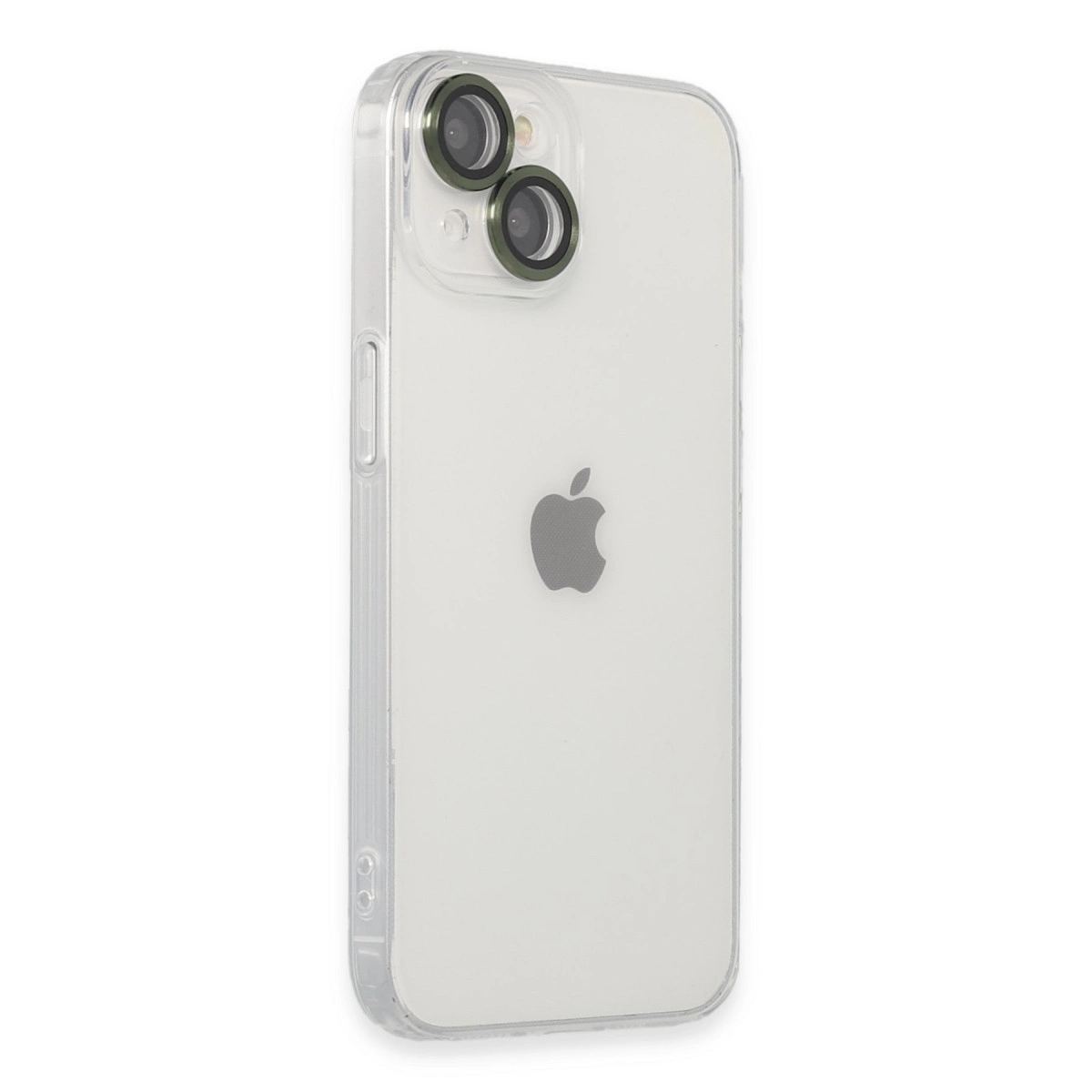 Apple İphone 14 Kılıf Luko Lens Silikon - Yeşil