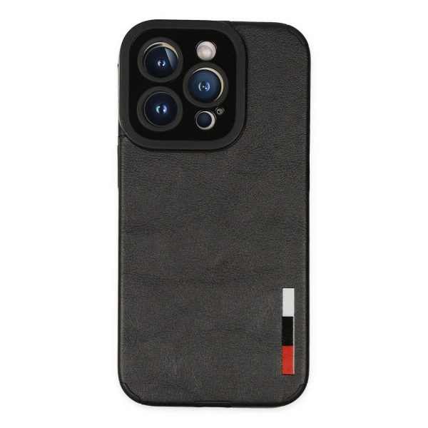 Apple İphone 14 Pro Kılıf Loop Deri Silikon - Siyah