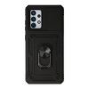 Samsung Galaxy A72 Kılıf Pars Lens Yüzüklü Silikon - Siyah
