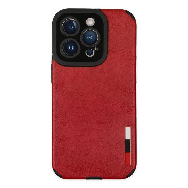 Apple İphone 14 Pro Kılıf Loop Deri Silikon - Kırmızı
