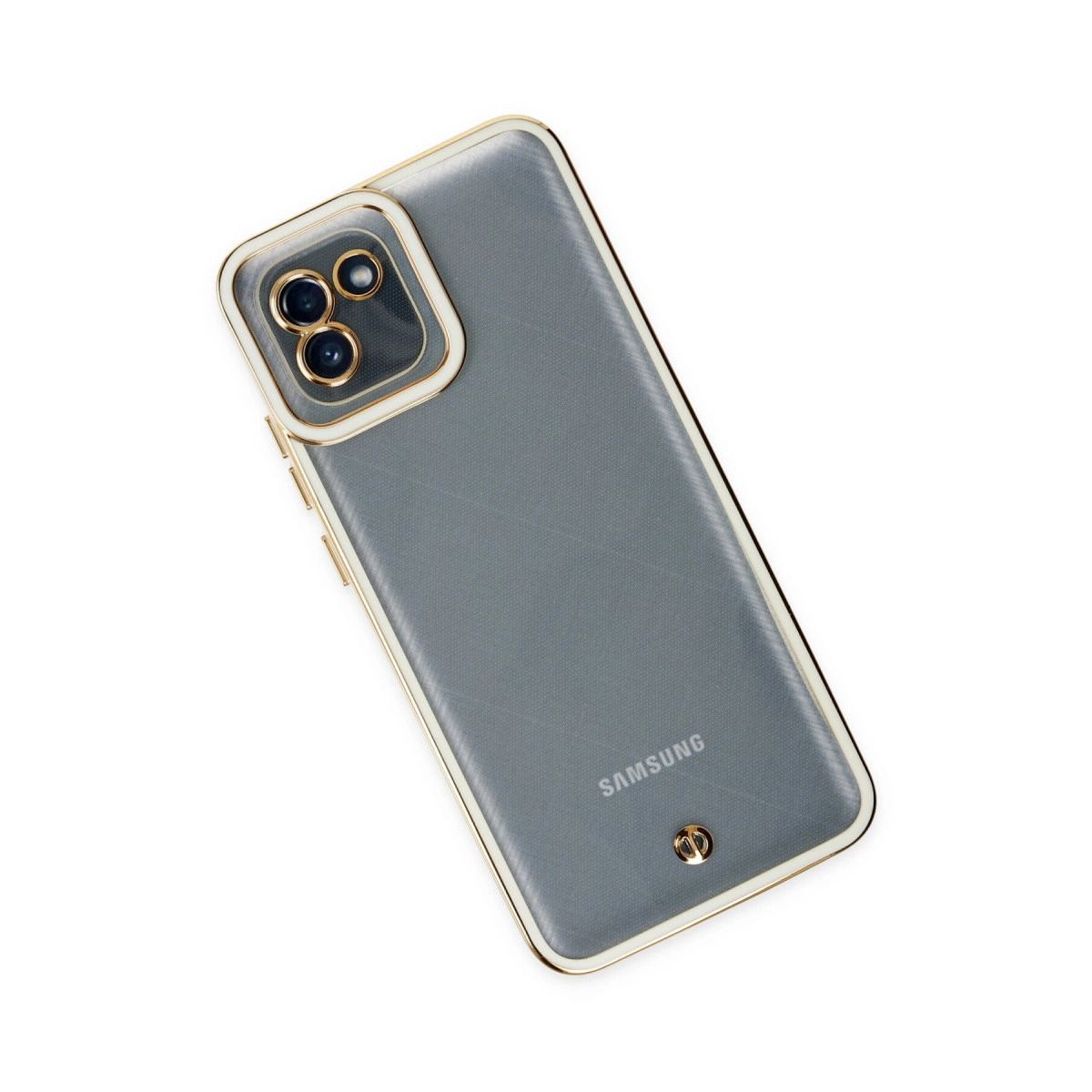 Samsung Galaxy A03 Kılıf Liva Lens Silikon - Beyaz