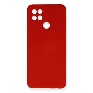 Oppo A15 Kılıf Nano İçi Kadife Silikon - Kırmızı