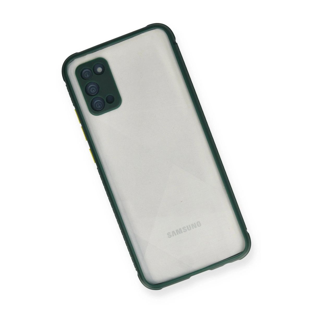 Samsung Galaxy A02s Kılıf Miami Şeffaf Silikon - Koyu Yeşil