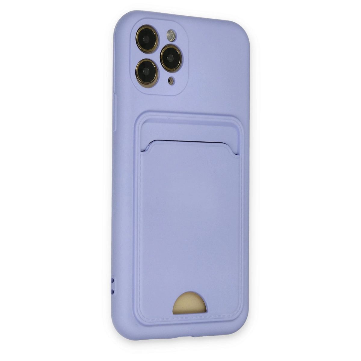 Apple İphone 11 Pro Kılıf Kelvin Kartvizitli Silikon - Lila