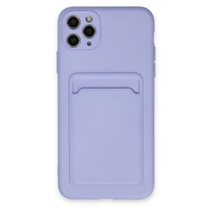 Apple İphone 11 Pro Max Kılıf Kelvin Kartvizitli Silikon - Lila