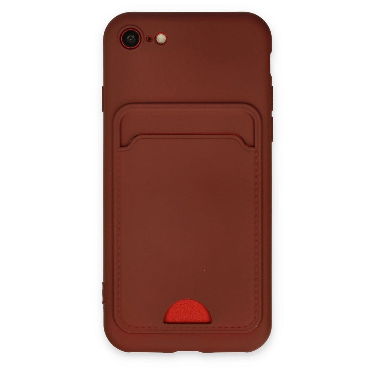 Apple İphone 7 Kılıf Kelvin Kartvizitli Silikon - Bordo