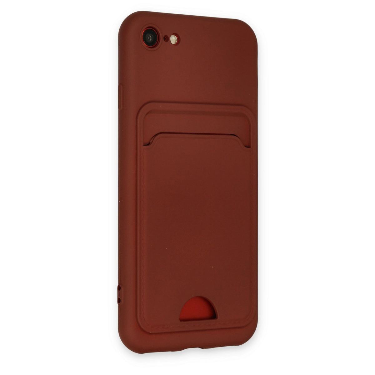 Apple İphone 7 Kılıf Kelvin Kartvizitli Silikon - Bordo
