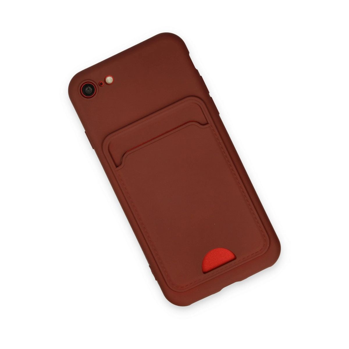 Apple İphone 7 Kılıf Kelvin Kartvizitli Silikon - Bordo