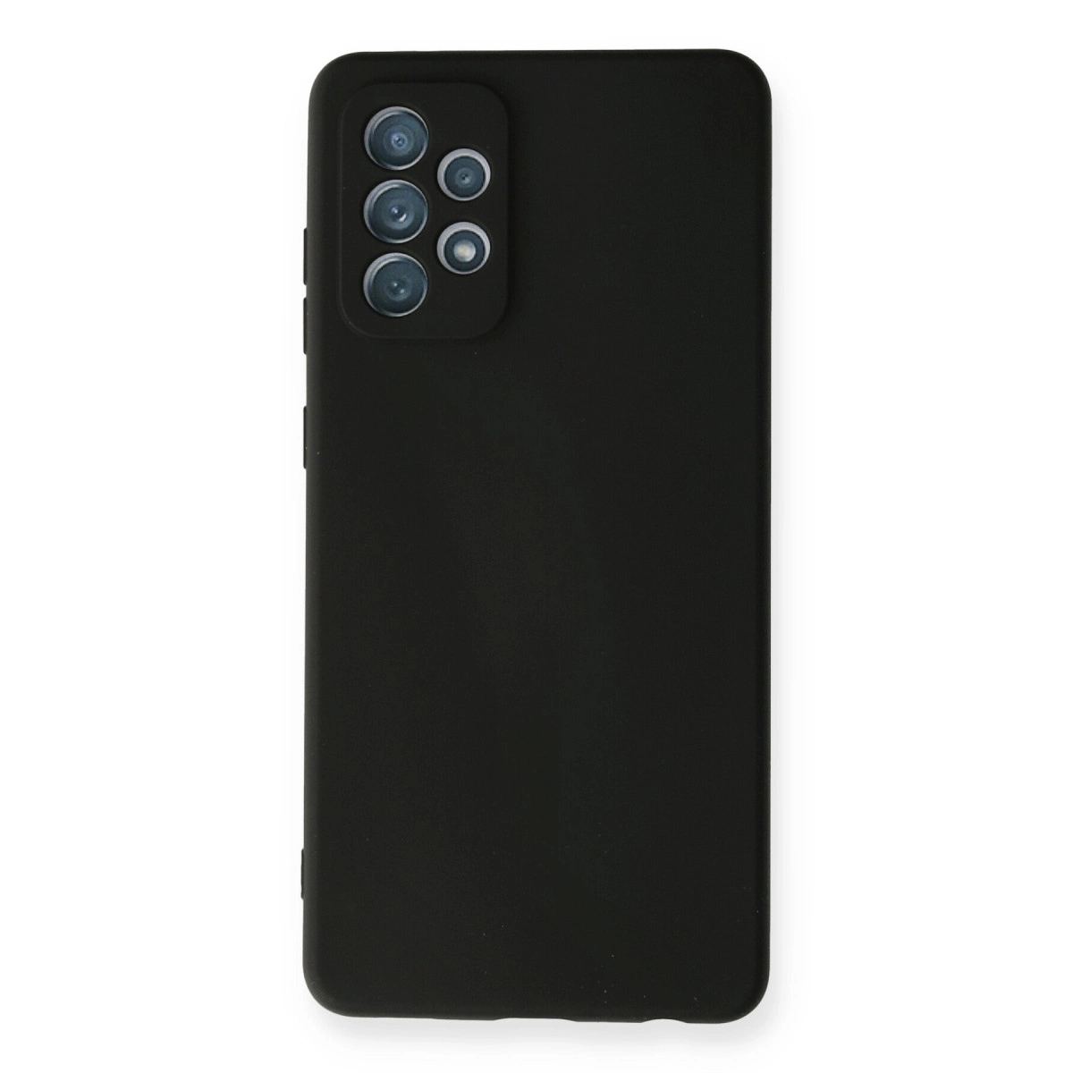 Samsung Galaxy A72 Kılıf Nano İçi Kadife Silikon - Siyah