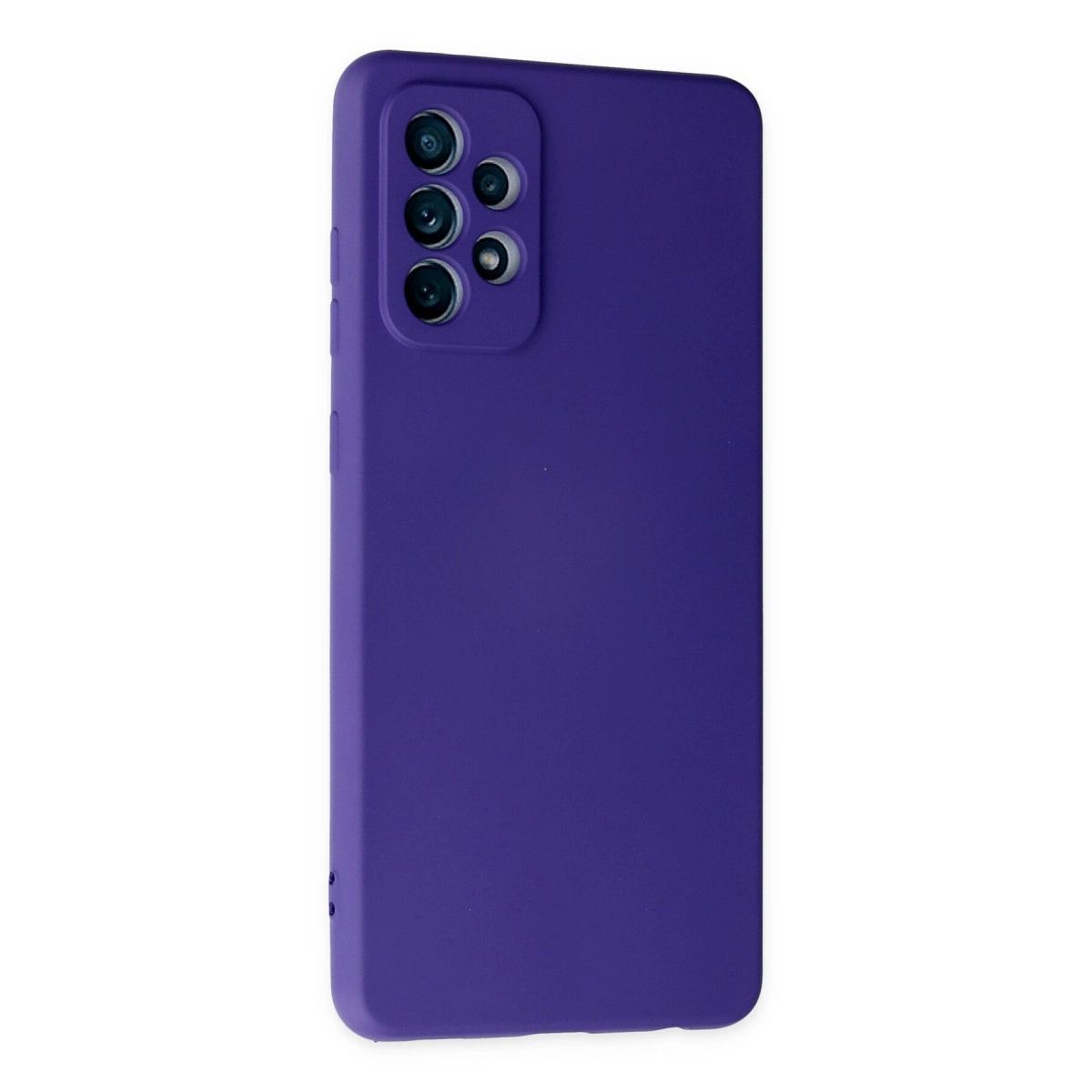 Samsung Galaxy A72 Kılıf Nano İçi Kadife Silikon - Mor