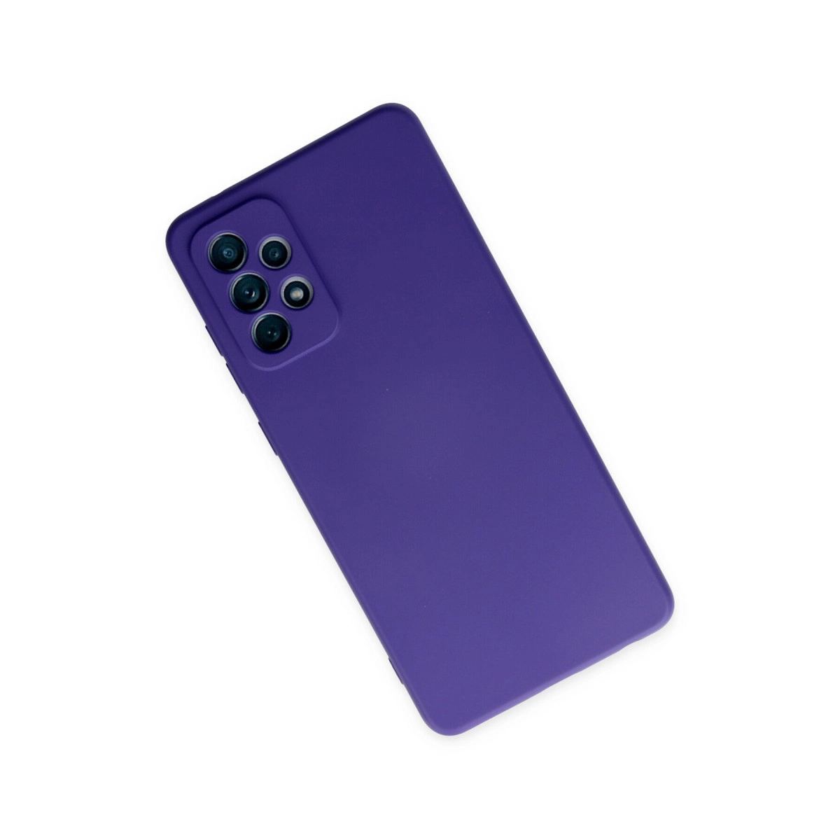 Samsung Galaxy A72 Kılıf Nano İçi Kadife Silikon - Mor