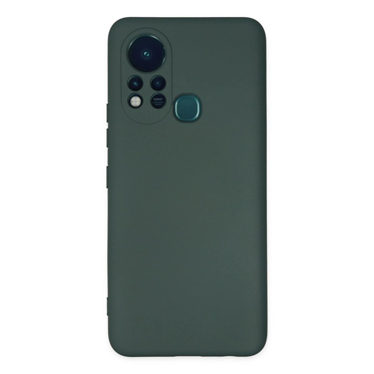 İnfinix Hot 11s Kılıf Nano İçi Kadife Silikon - Koyu Yeşil