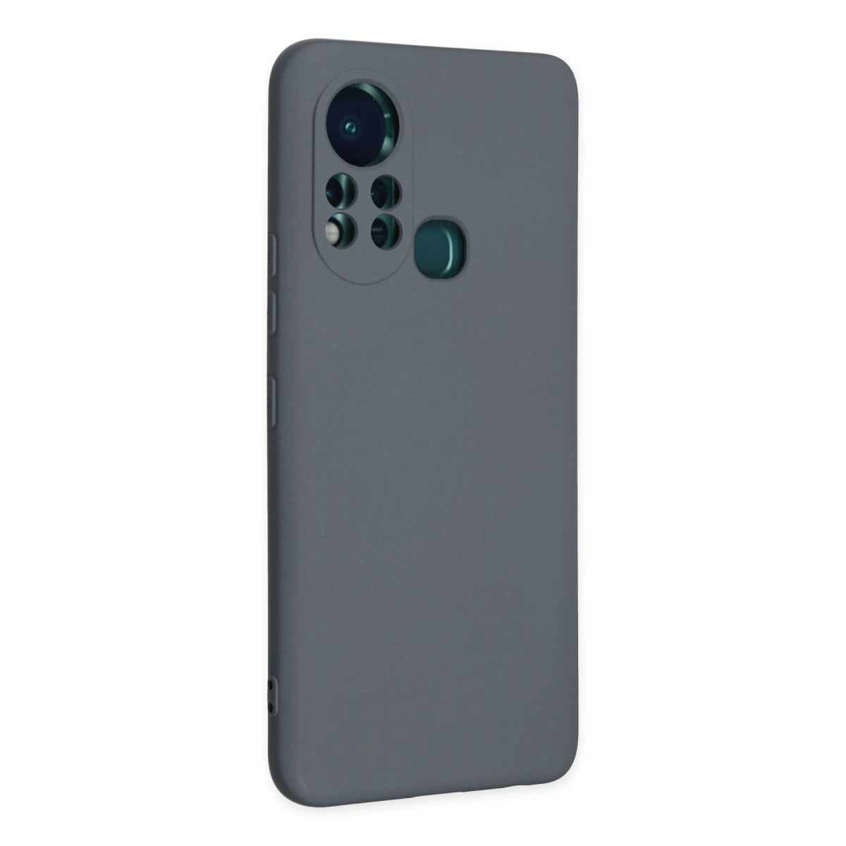 İnfinix Hot 11s Kılıf Nano İçi Kadife Silikon - Gri