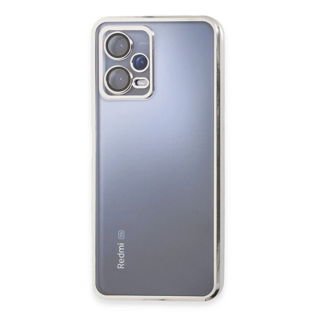 Xiaomi Redmi Note 12 Pro 5g Kılıf Razer Lensli Silikon - Gümüş