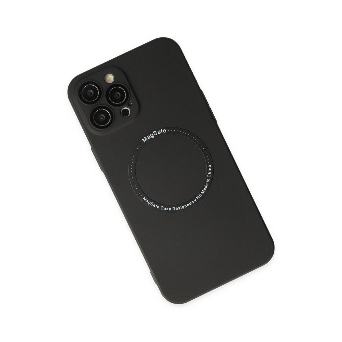 Apple İphone 12 Pro Kılıf Jack Magneticsafe Lens Silikon - Siyah